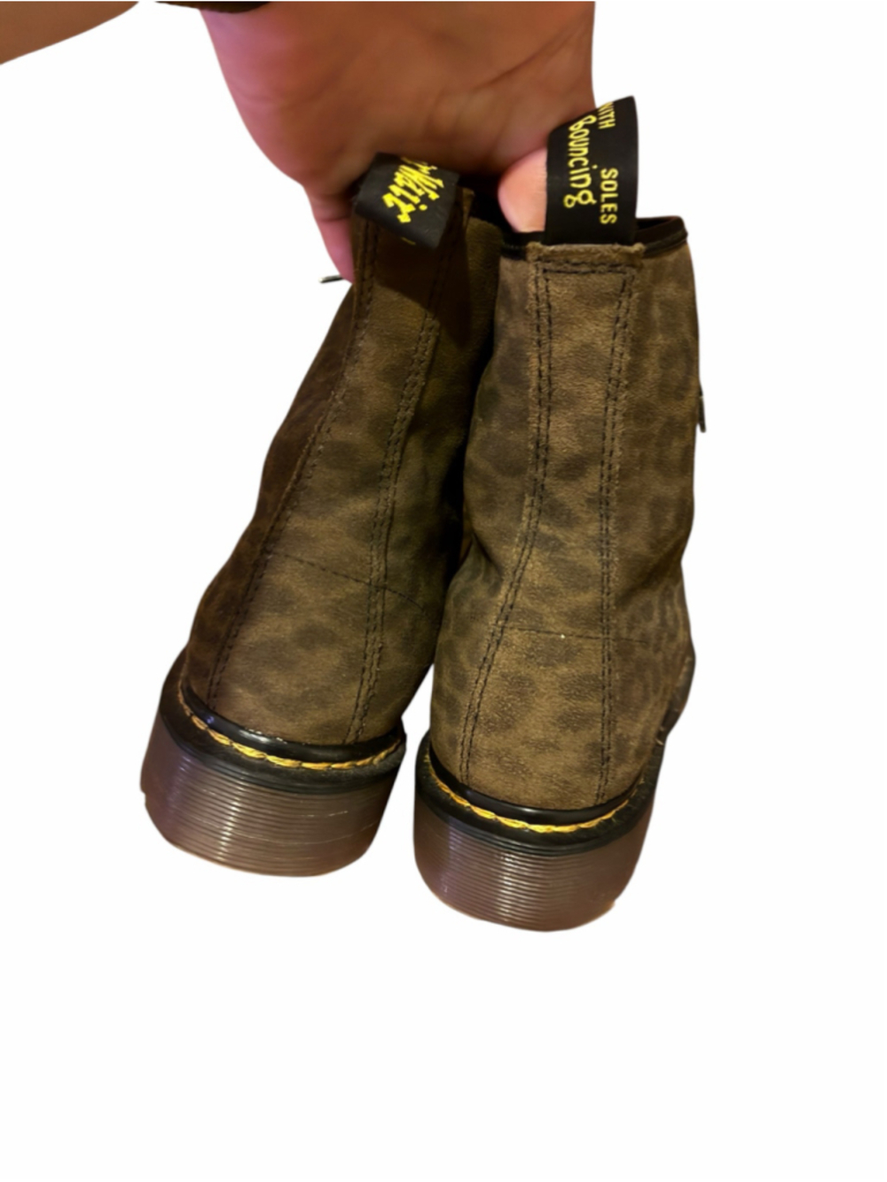 Dr. Martens Leopard suede MIE Double stitch Boots - Picture 4 of 8